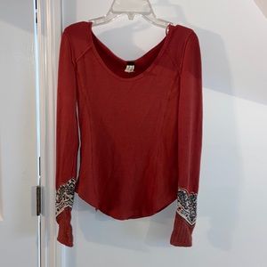Free People long sleeve ribbed shirt